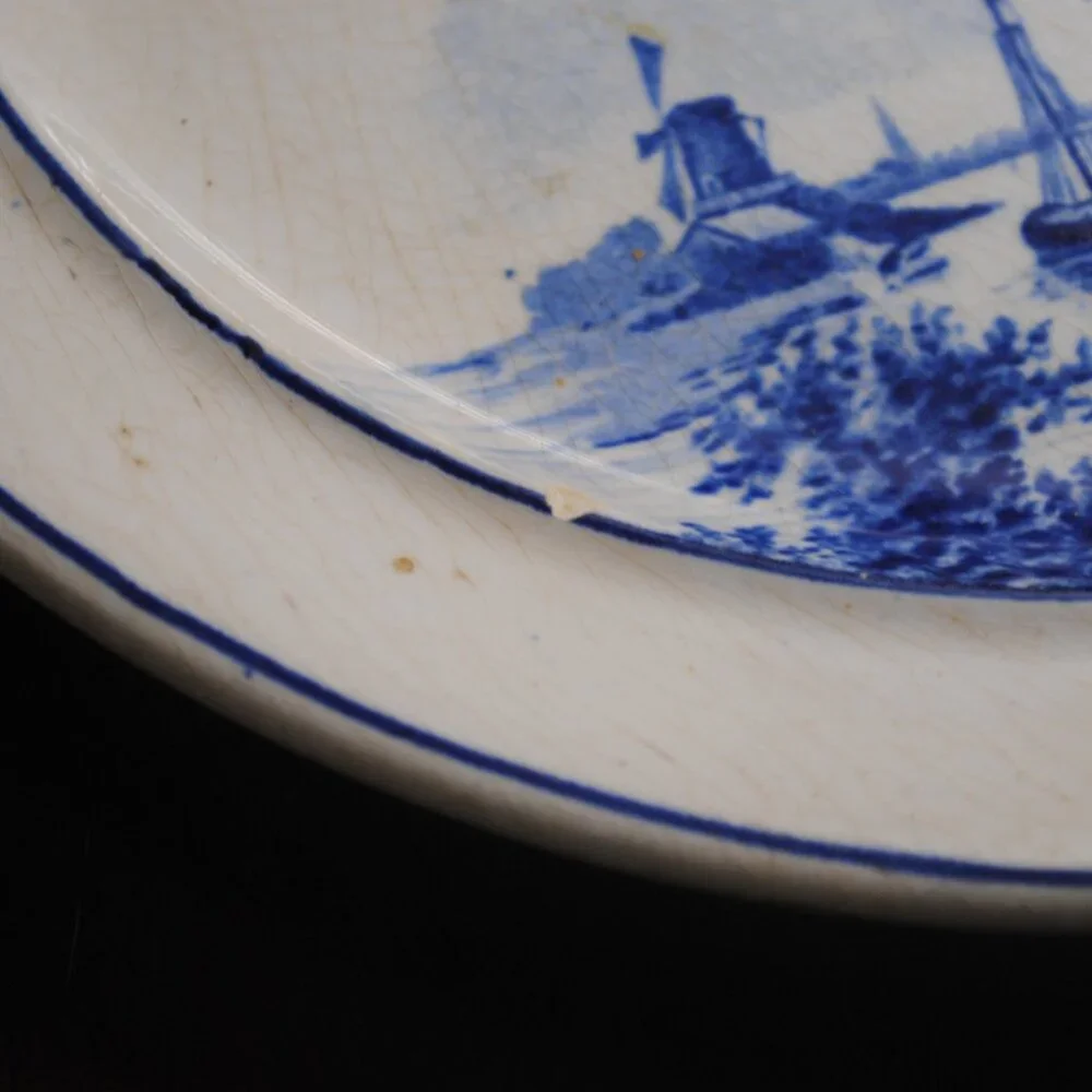 Vintage Blue & White Divided Plate Made in Germany